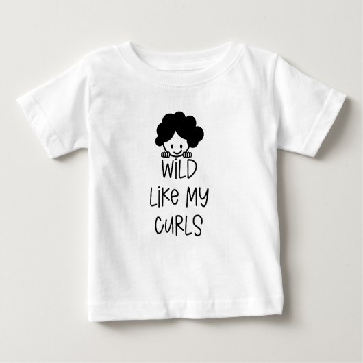 "Wild like My Curls" T-Shirt Kinderen (Voorkant)
