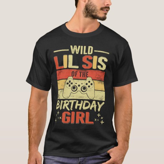 Wild Lil Zis van de Verjaardag Video Gamer Brother T-shirt (Voorkant)