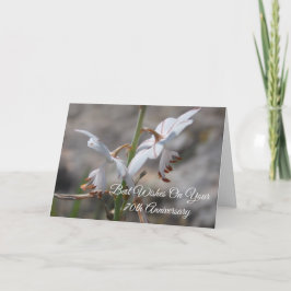 Wild Lilies Personalized 70th Wedding Jubileum Kaart