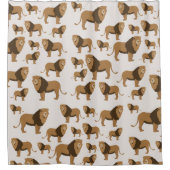 Wild Lion Animal Pattern Douchegordijn (Voorkant)
