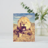 Wild Lion Briefkaart (Staand voorkant)