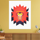 Wild Lion Cartoon Art Canvas Afdruk (Insitu (Woonkamer))
