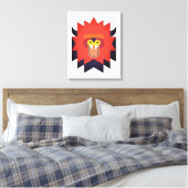Wild Lion Cartoon Art Canvas Afdruk (Insitu (Slaapkamer))