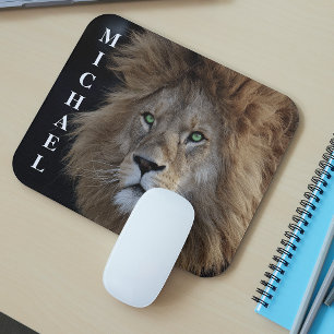 Wild Lion Foto Groene ogen gepersonaliseerd Muismat