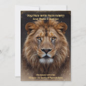 Wild Lion Head-portret Kaart (Voorkant)