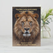 Wild Lion Head-portret Kaart (Staand voorkant)