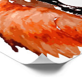 Wild Lion Pop Kunst Stripstijl Roar Script Poster (Hoek)