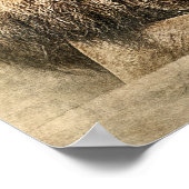 Wild Lion Safari Oerwoud Kunstwerk Foto Poster (Hoek)