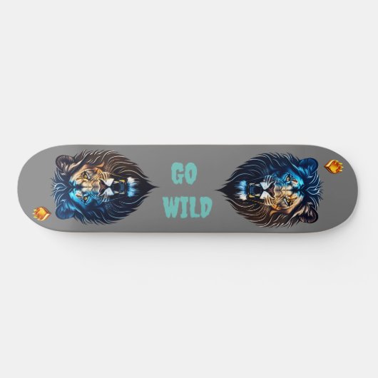 Wild Lion Skateboard | Wildlife Art Board (Horizontaal)