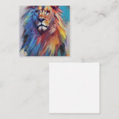 Wild Lion Vierkante Visitekaartje (Voorkant / Achterkant)
