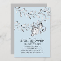 Wild Little Monkey baby shower Uitnodiging