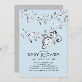 Wild Little Monkey baby shower Uitnodiging
