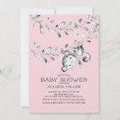 Wild Little Monkey Meisjes Baby shower Uitnodiging (Voorkant)