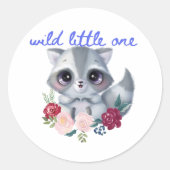 Wild Little One Raccoon Sticker (Voorkant)