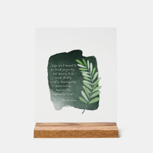 Wild Living Quote Acryl Teken Onvolmaakte Zielen Bord