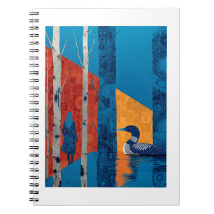Wild Loon Spiral Foto Notitieboek