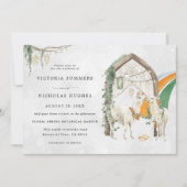 Wild Love | Boho Macrame Llama Greenery Wedding Kaart (Voorkant)