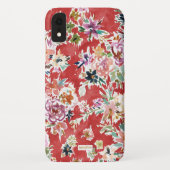 WILD LOVE Bold Red Floral Case-Mate iPhone Case (Achterkant)