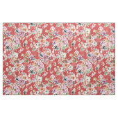WILD LOVE Bold Red Floral Stof (Fat Quarter)