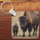 Wild Love: De bizon en haar kalf Sleutelhanger (Voorkant)