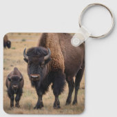 Wild Love: De bizon en haar kalf Sleutelhanger (Achterkant)