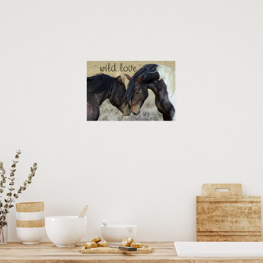 WILD LOVE HORSES POSTER (Keuken)