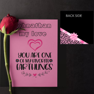 Wild Love in Hot Pink and Black Animal Print Feestdagenkaart