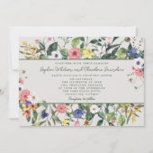 Wild Love Wildflower Boho Huwelijksuitnodiging Kaart (Voorkant)