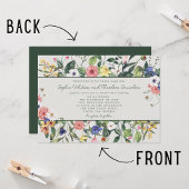 Wild Love Wildflower Boho Huwelijksuitnodiging Kaart