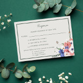 Wild Love Wildflower Boho Wedding Response Kaart