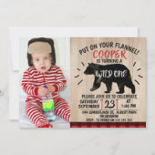 Wild Lumberjack Beer 1e verjaardag Uitnodiging (Voorkant)