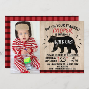 Wild Lumberjack Beer 1e verjaardag Uitnodiging