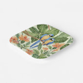 Wild Macaw Oerwoud Tropische Waterverf Papieren Bordje (Gebogen)