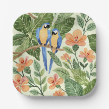 Wild Macaw Oerwoud Tropische Waterverf