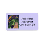 Wild Magic Halloween heks and cat door Renee Lavoi Etiket (Voorkant)