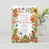 Wild Magical Fairy Garden Verjaardagsfeest - Kaart (Staand voorkant)