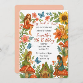 Wild Magical Fairy Garden Verjaardagsfeest - Kaart