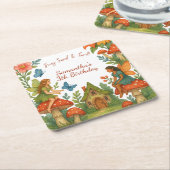 Wild Magical Fairy Garden Verjaardagsfeest - Kartonnen Onderzetters (Schuin)