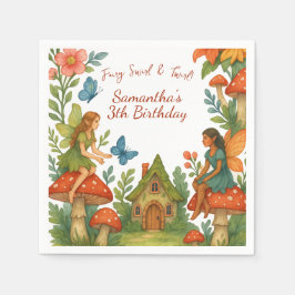 Wild Magical Fairy Garden Verjaardagsfeest - Servet