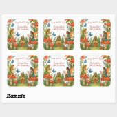 Wild Magical Fairy Garden Verjaardagsfeest - Vierkante Sticker (Vel)