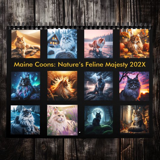 Wild Maine Coons: Natuur's Feline Majesty 202X Kalender