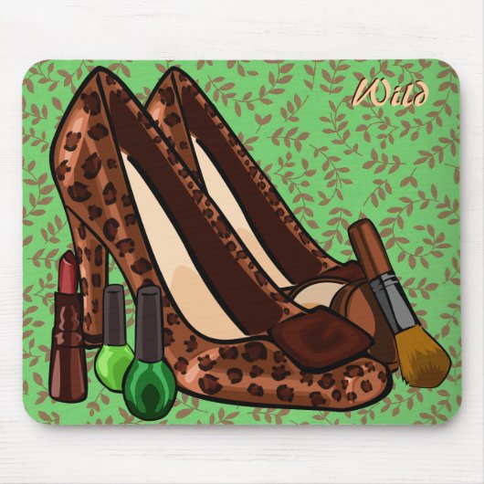 WILD Makeup & Shoes Mousepad Muismat (Voorkant)