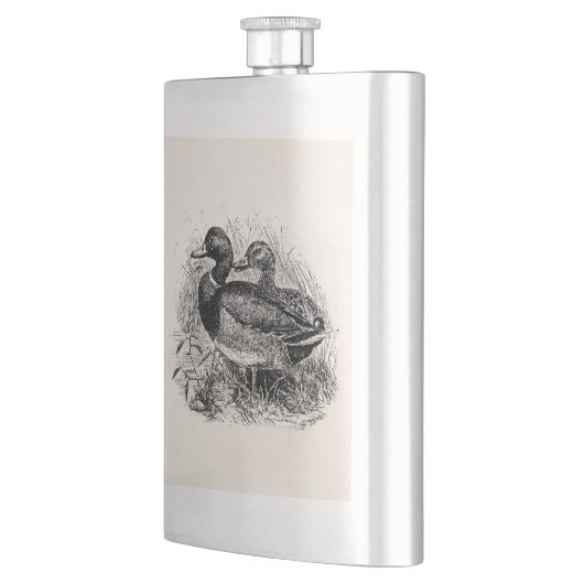 Wild Mallard Ducks Persoonlijke Sjabloon Heupfles (Links)