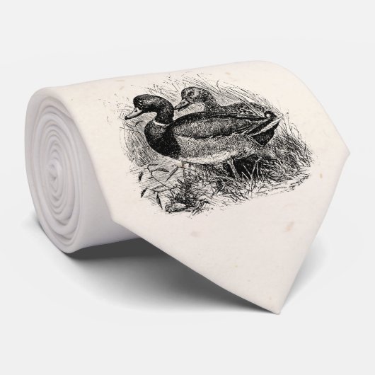 Wild Mallard Ducks Persoonlijke Sjabloon Stropdas (Opgerold)