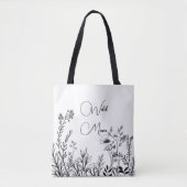 Wild Mam Wild Flower Doodles Tote Bag (Voorkant)