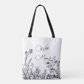 Wild Mam Wild Flower Doodles Tote Bag (Achterkant)