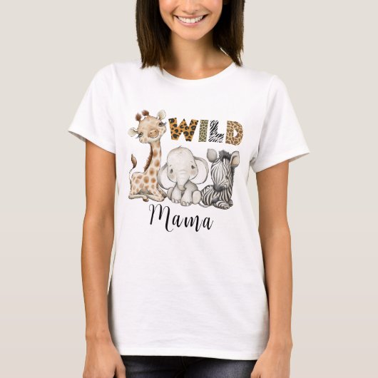 Wild Mama van de Birthday Boy Safari T-Shirt (Voorkant)