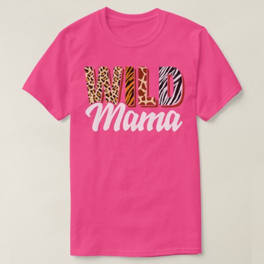 Wild Mama Zoo Born Two be Wild Bday Safari Oerwoud T-shirt (Design voorkant)