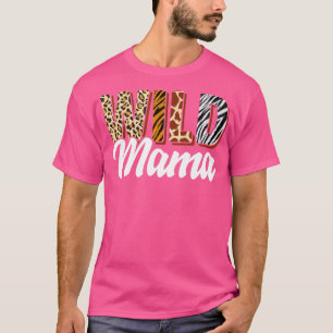 Wild Mama Zoo Born Two be Wild Bday Safari Oerwoud T-shirt