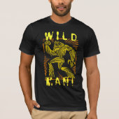 Wild Man WolfMan Woodcut Graphic T-shirt (Voorkant)